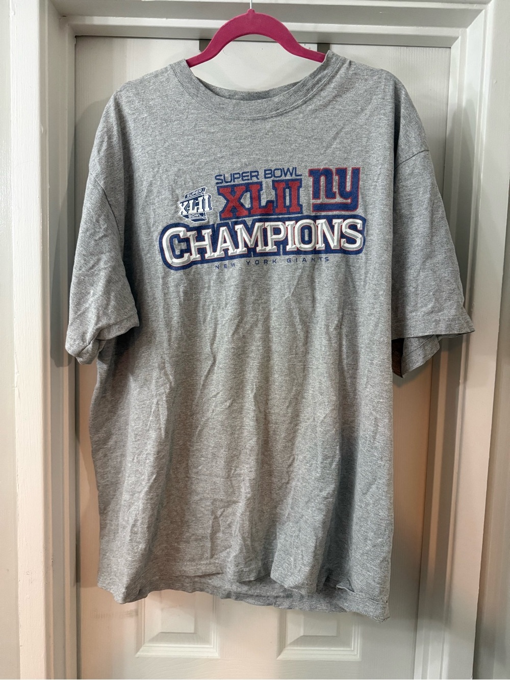 New York Giants Gray Super Bowl XLII Champions Tee